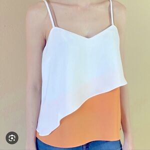 A/X Armani Exchange Summer White Orange Cami in XS